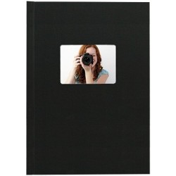 5ks photobook, 30 x 20 cm na výšku, 7 mm, black silk, vč. přední/zadní folie - okénko