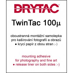 130cm x 25m TwinTac 100µ - oboustr. montážní samolepka, Drytac