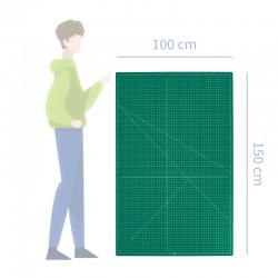 Řezací podložka 100 x 150 cm zeleno/zelená (86200015)