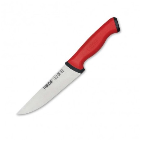 řeznický porcovací nůž 140 mm - červený, Pirge DUO Butcher