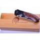 Lovecký zavírací damaškový nůž Dellinger Hunter Snake Wood limited - série pouze 150 ks