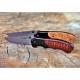 Lovecký zavírací damaškový nůž Dellinger Hunter Poplar Burl limited - série pouze 150 ks